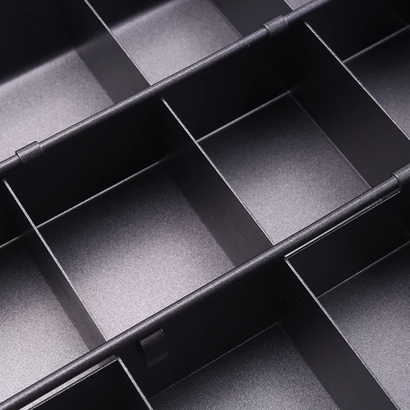 

18 Holes Brooklyn Brownie Copper Nonstick Baking Pan with Built-in Slicer Ensures Perfect Crispy Edges Metal Utensil