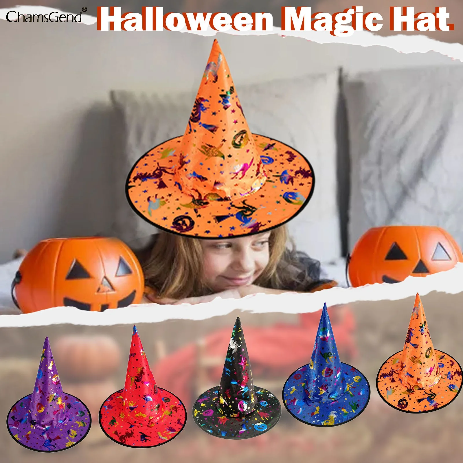 

Шляпа для вечевечерние, головной убор для Хэллоуина, нарядное платье, аксессуар для вечеринки, 2021, шляпа с острым носком, подарок для ребенка...