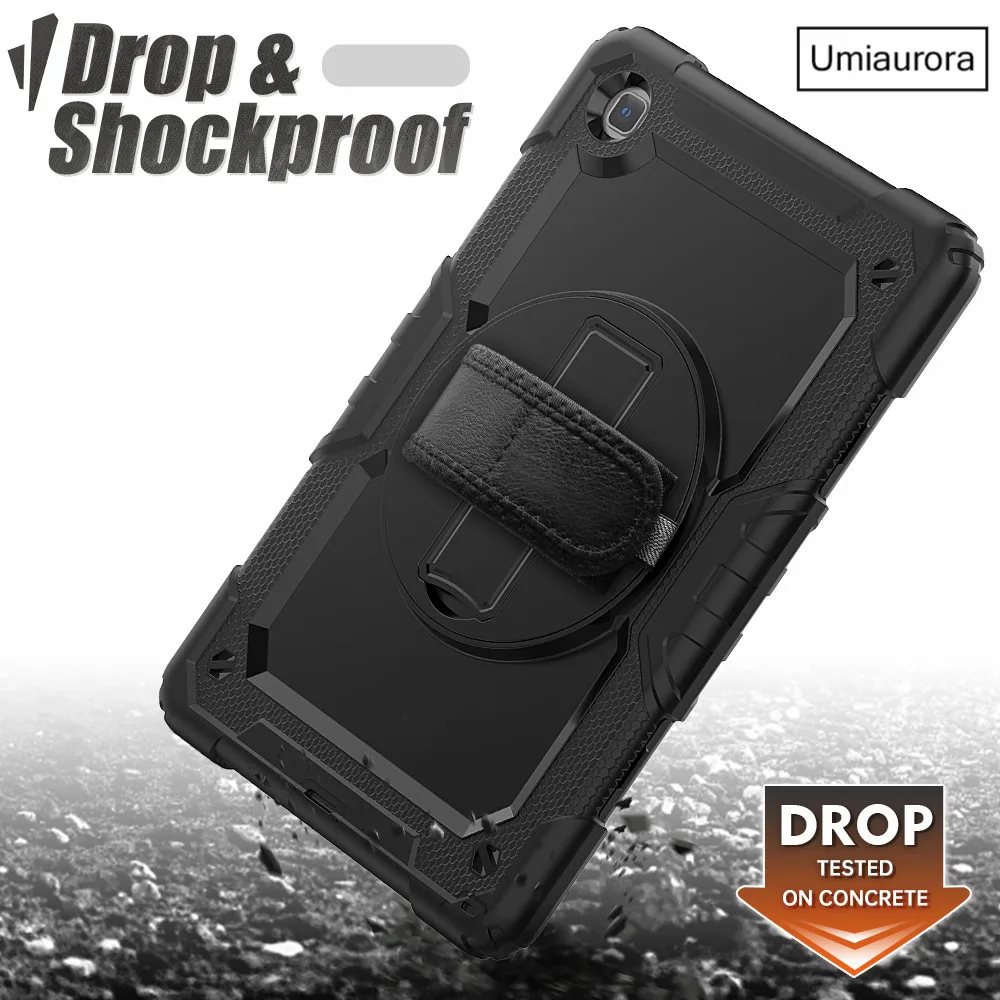 360 rotation hand strap kickstand funda for samsung galaxy tab a7 10 4 case 2020 sm t500 t505 t507 sm t505 protective cover free global shipping