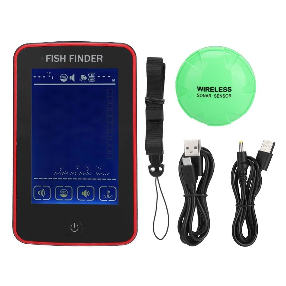 New Fish Touch Fish Alarm Sonar Echosounder Fishfinders With Charging Cable For Outdoor Fishing  Finder Wireless Fish