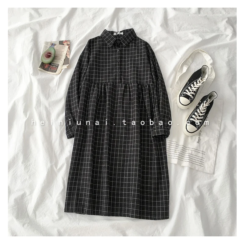 Платье женское с высокой талией и длинным рукавом | Женская одежда