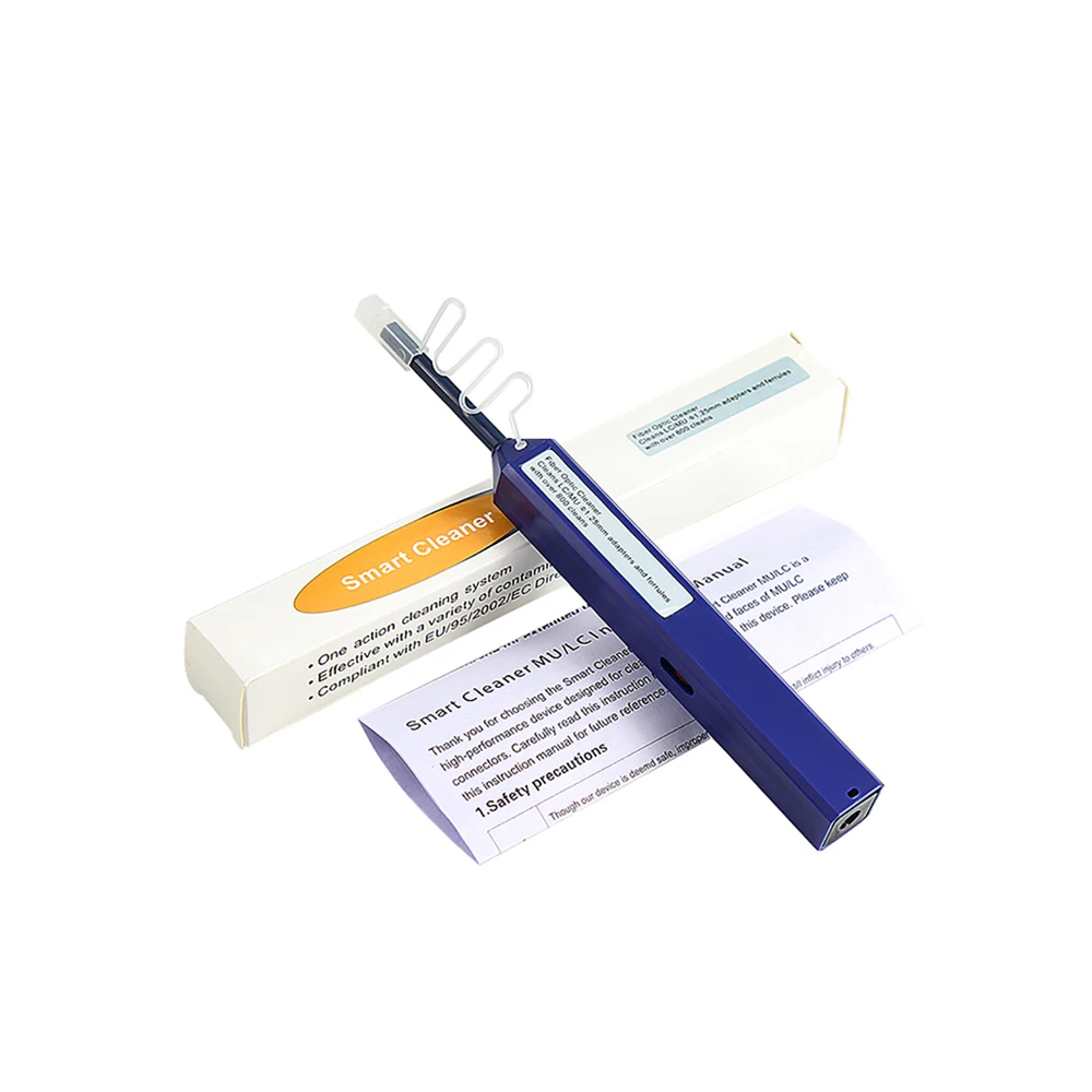 High Quality for LC/SC/FC/ST Fiber Optic Cleaner Connector One Click Tool 1.25mm/2.5mm Cleaning Pen 800+ Cleans