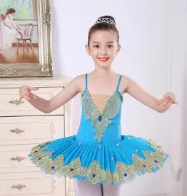 

Professional Ballet Tutu Child Swan Lake Costume White Red Blue Ballet Dress for Children Pancake Tutu Girls Dancewear