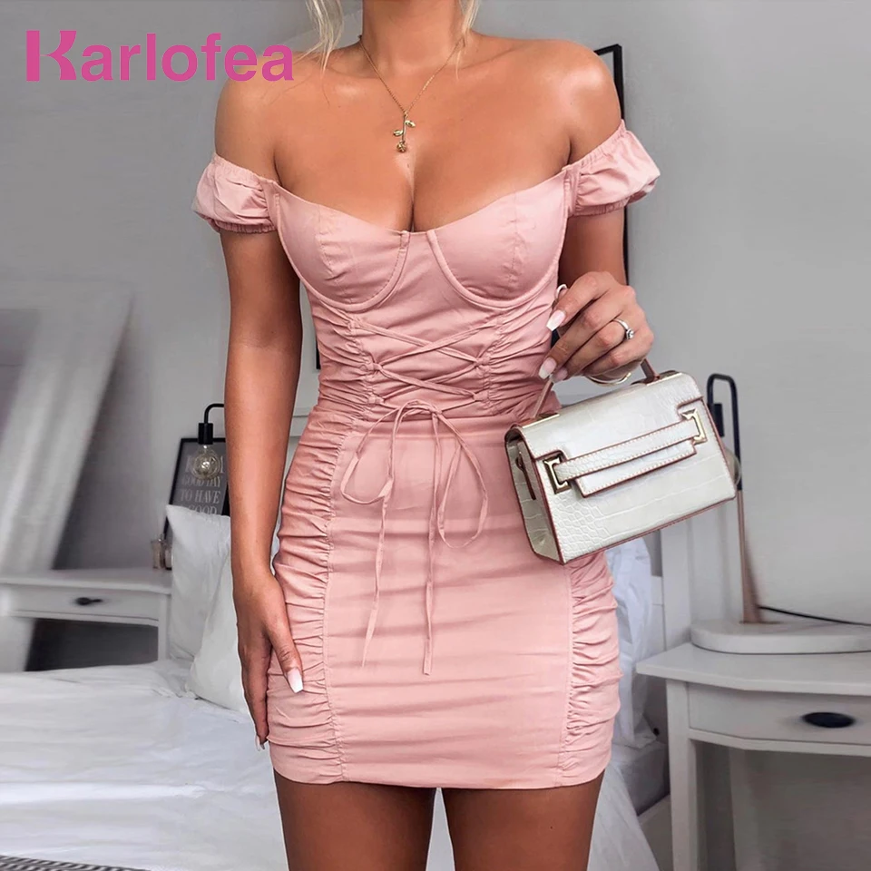 Karlofea женское элегантное платье принцессы с пышными рукавами корсет на талии со