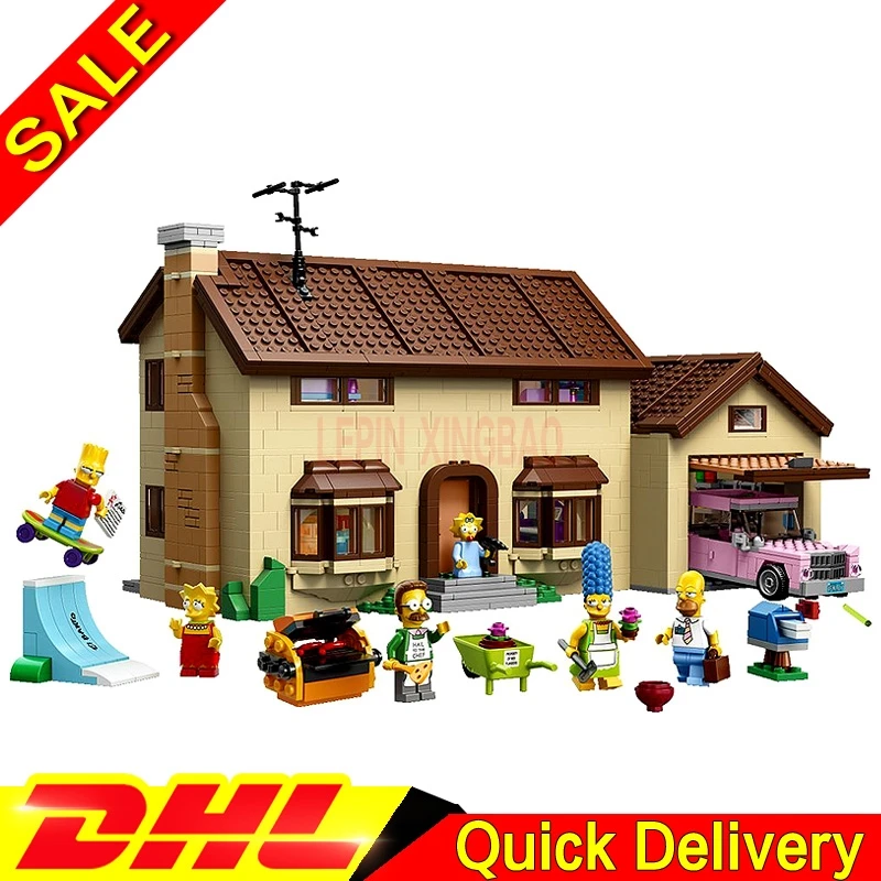 LP 16005 MOC Симпсон семья Kwik-E-Mart Строительные блоки Набор кирпичей сборные lepinings