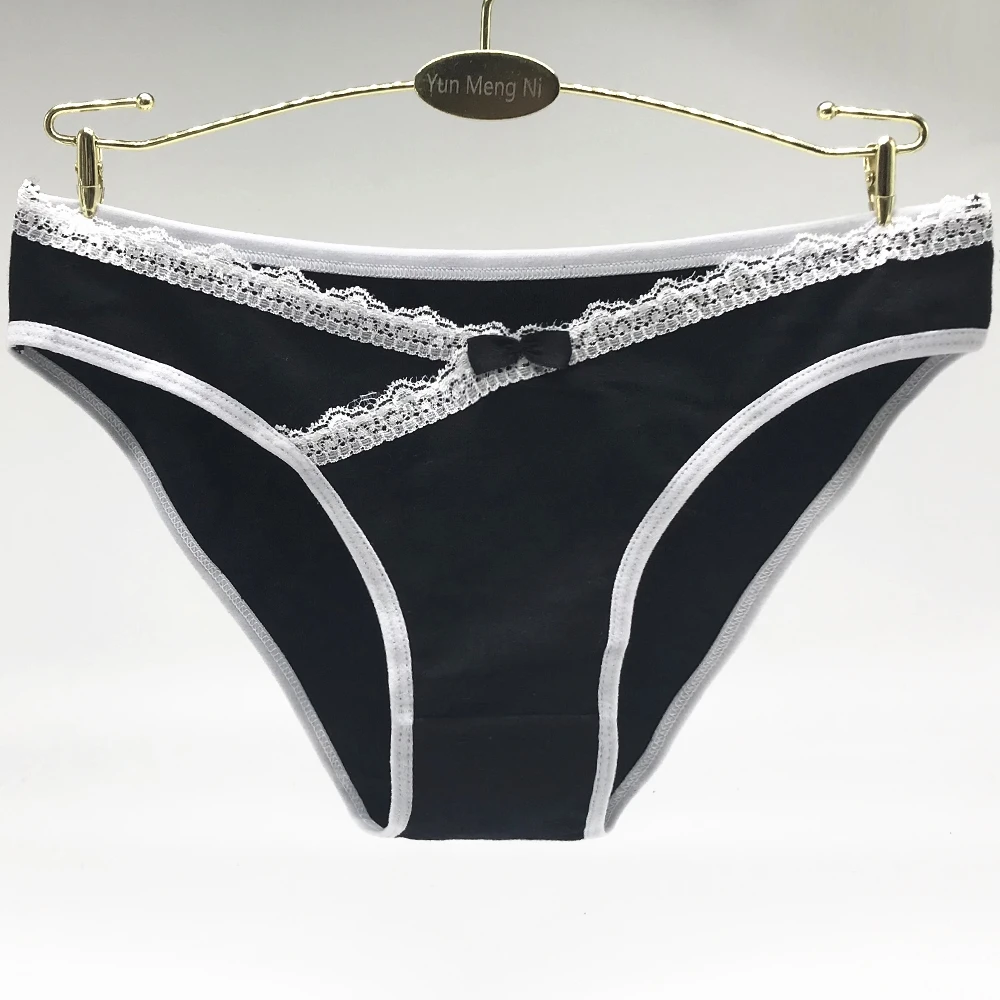 Хлопковое нижнее белье Женские брифы модные трусики с V-образным вырезом женские