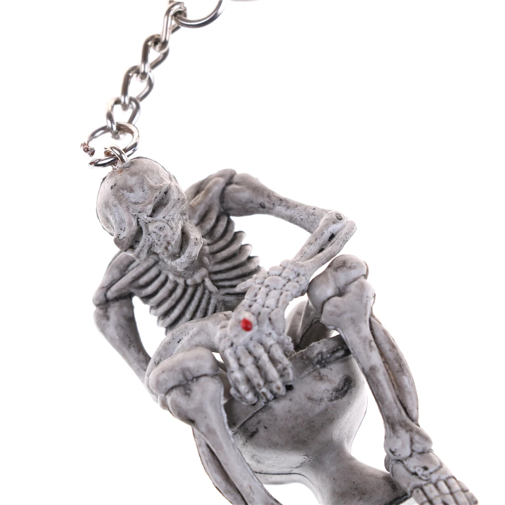 MenSkull Туалет кошелек сумка резиновый брелок для ключей мода Рождественский