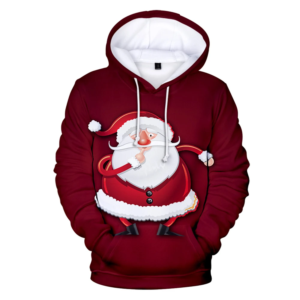 

European and American Christmas Hoodies Fashion Men's Sweatshirt Popular Women's Christmas Harajuku Boys Girls Holiday Fun Hoody