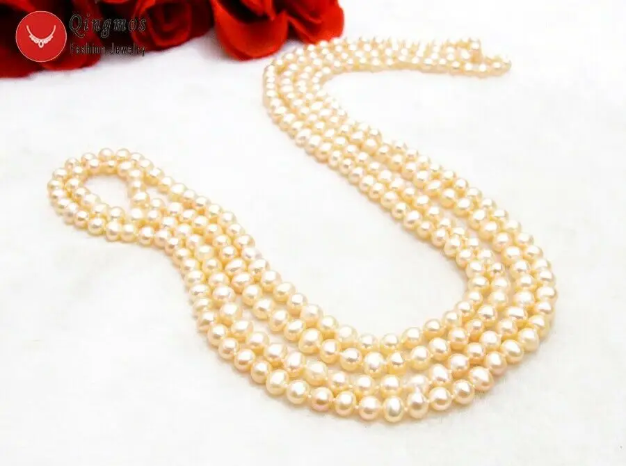 Ожерелье женское из натурального пресноводного жемчуга 7 8 мм 80