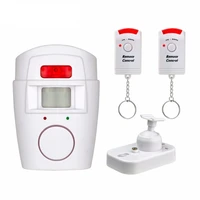 2 remote controller wireless home security pir alert infrared sensor alarm system anti theft motion detector alarm 120db siren