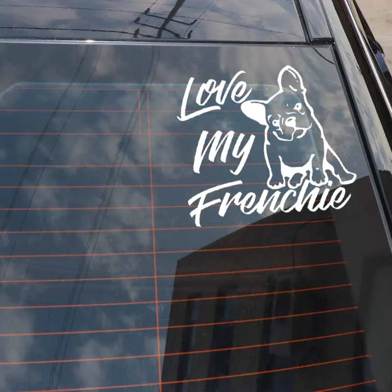 YJZT 14 6 х12 9 см Виниловая наклейка на окно бампера автомобиля Love My French Bulldog с