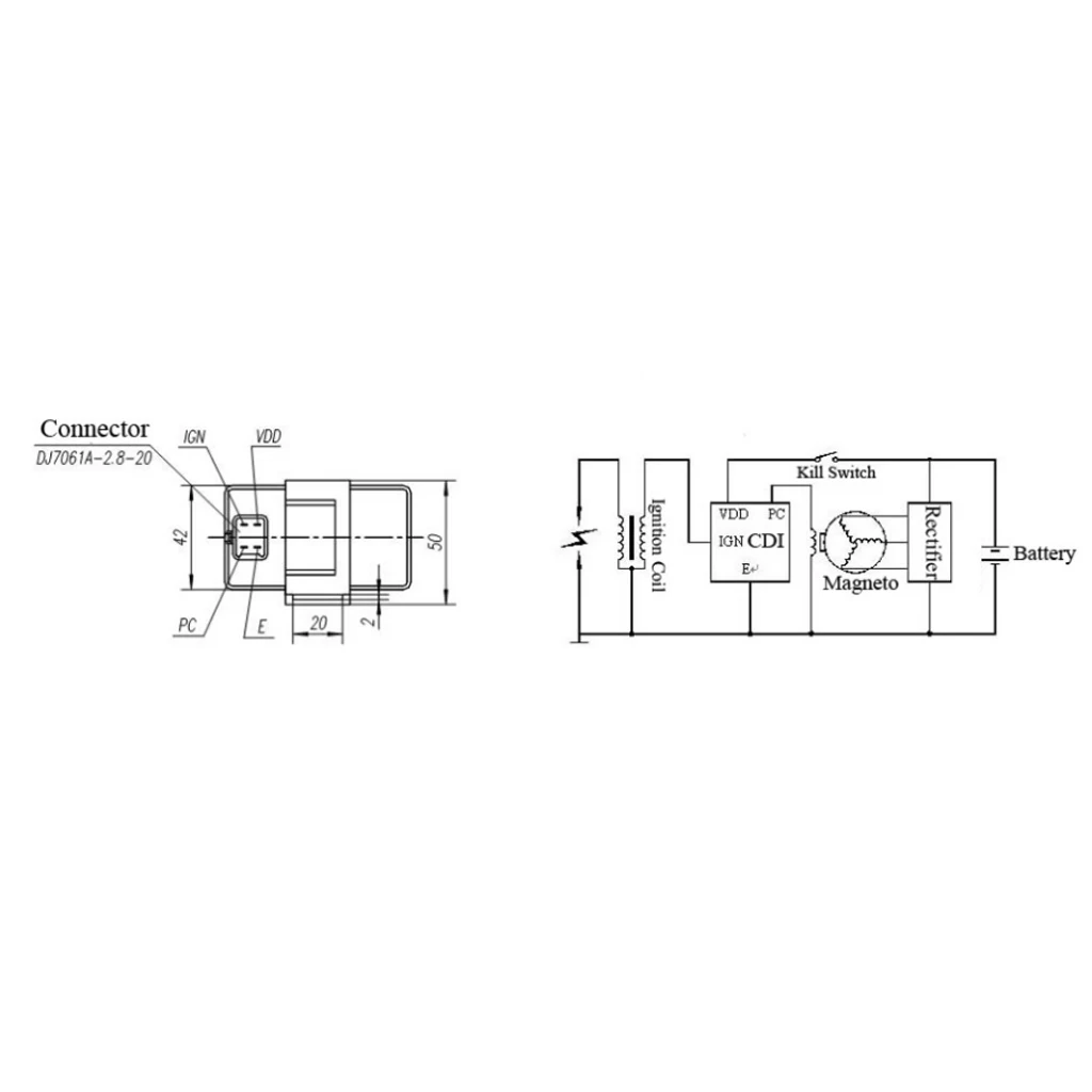 

High Performance 4 Pins DC CDI Box for 90cc 100cc 110cc ATV Dirt Bike Buggy