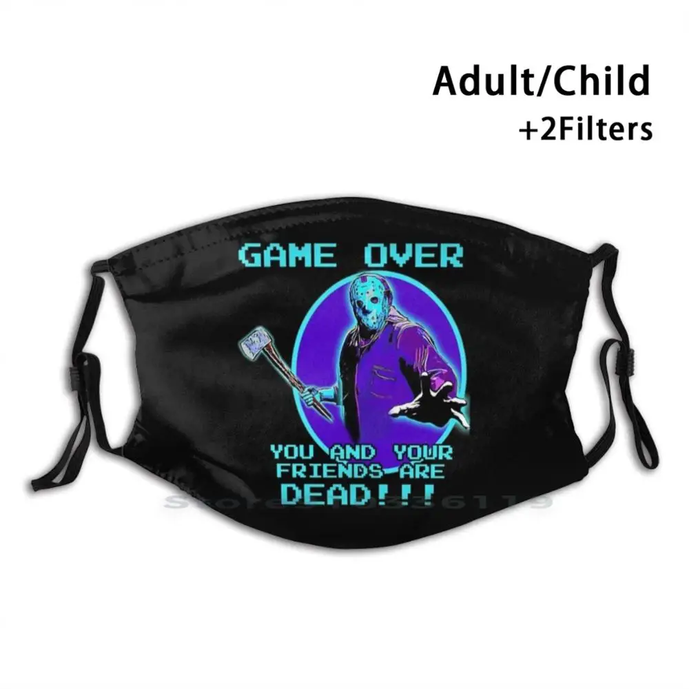 Многоразовая маска Game Over You And Your Friends Are Dead Print Pm2.5 фильтр для лица детей Джейсон
