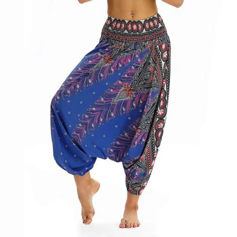 Брюки-султанки женские с высокой талией винтажные повседневные свободные