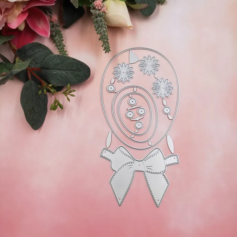 1 Набор пасхальных яиц бант с цветами Металлические Стальные режущие штампы