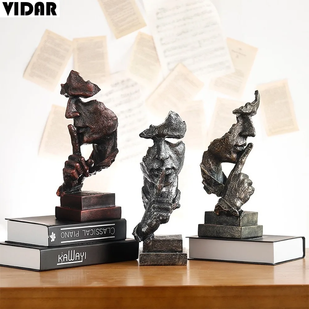 Ретро-Декор VIDAR ремесла из эпоксидной смолы тишина Золотая абстрактная фигурка