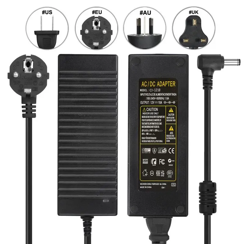 12 вольт импульсный источник питания для камеры видеонаблюдения AC 220V к DC V 10A