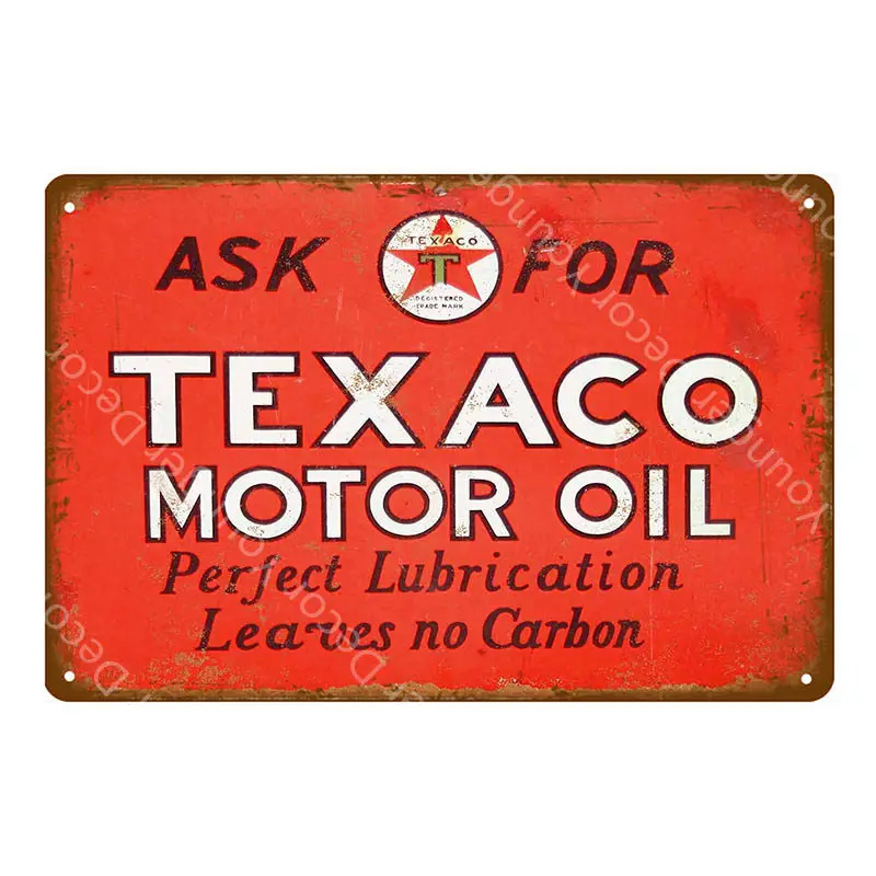 YD5128H Винтаж Texaco Esso STP индийский Чемпион гараж масло металлические знаки плакат Декор для бара паба железная живопись дома искусство YH032 - Цвет: YD5128H