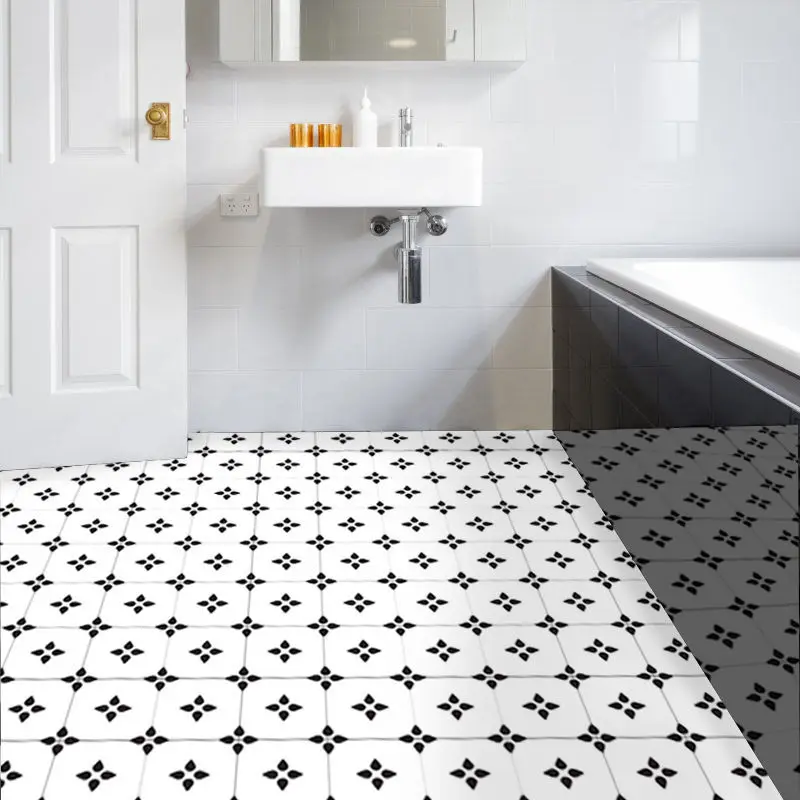 Pvc floor stickers self-adhesive floor wall bedroom kitchen bathroom bathroom non-slip waterproof floor tiles tile stickers