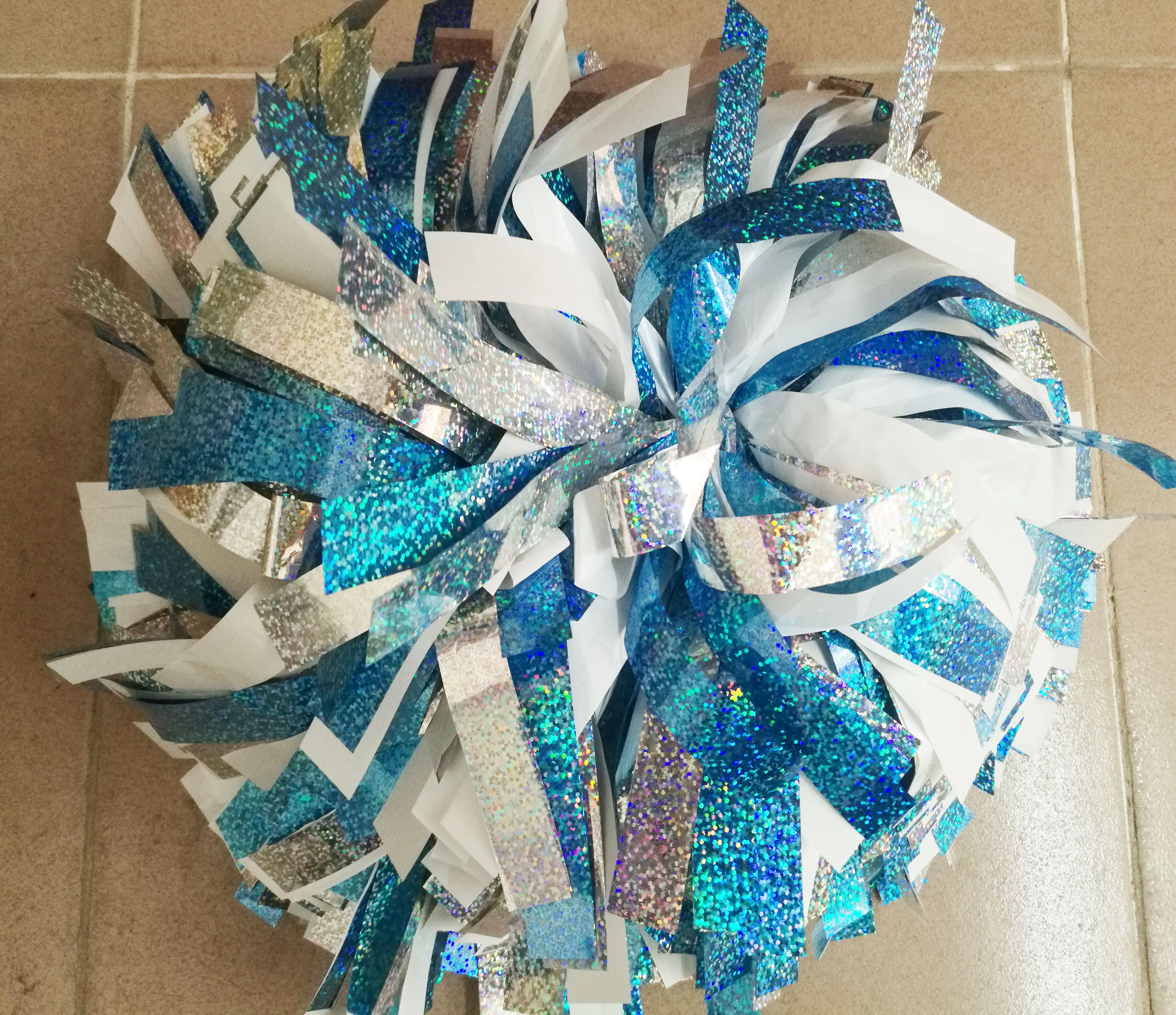 Профессиональный помпон для чирлидинга пом металлические Смешанные лазер со