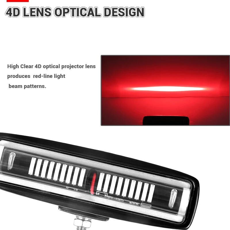 18W Forklift safety lights Led work light bar Indicator Light for Warehouse Pedestrian Red blue linear beam Danger warning | Автомобили и