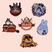 zf1478 cartoon icons style metal enamel badge buttons brooch anime lovers denim shirt lapel pins