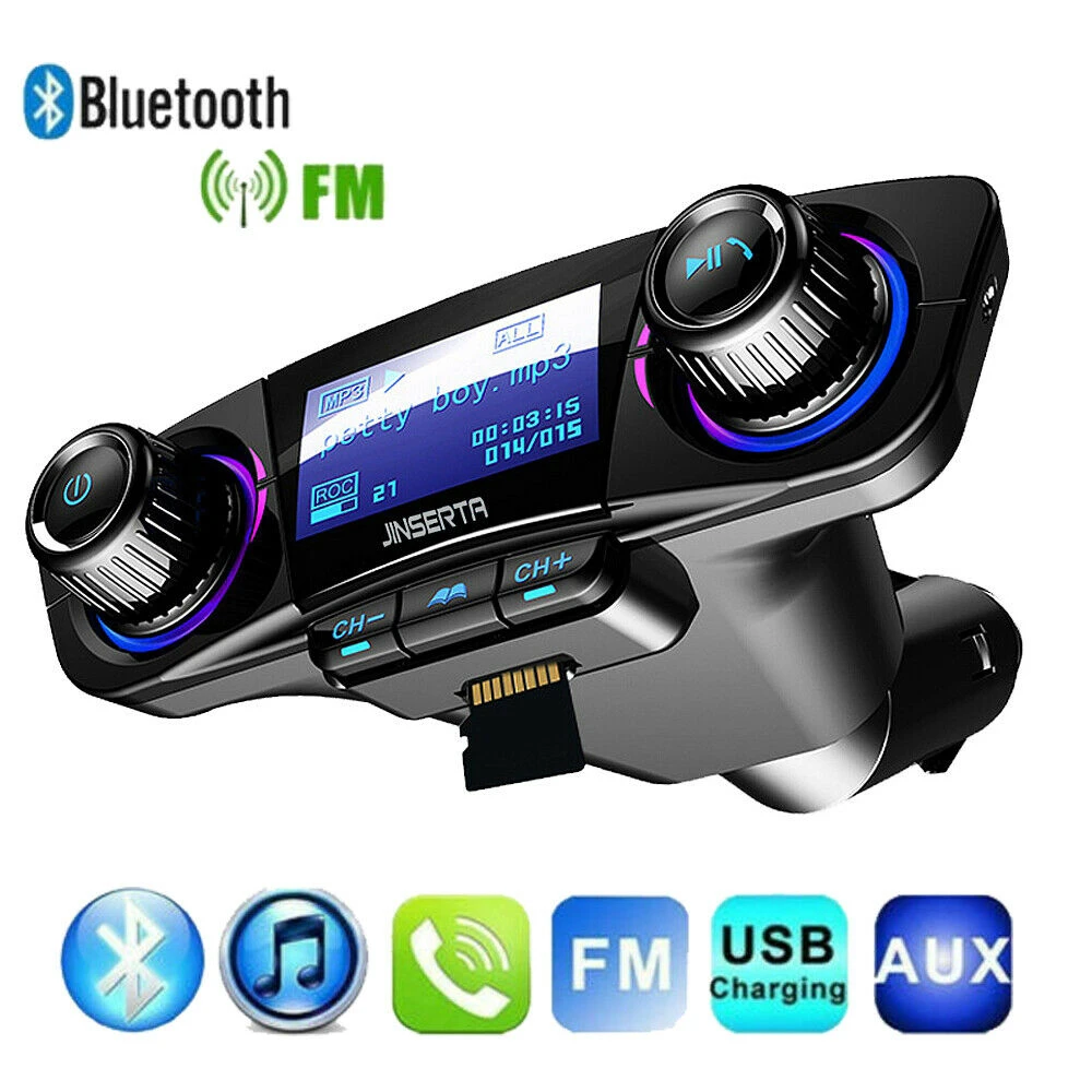 

Bluetooth-совместимый автомобильный FM-трансмиттер 5,0, MP3 WMA плеер, адаптер громкой связи, зарядное устройство USB