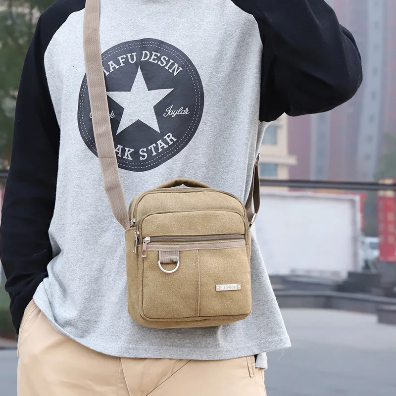 

2021 New Men's Travel Crossbody Bags Cool Canvas Handbag Fashion Men Messenger Bags High Quality Brand Shoulder Bags Tote