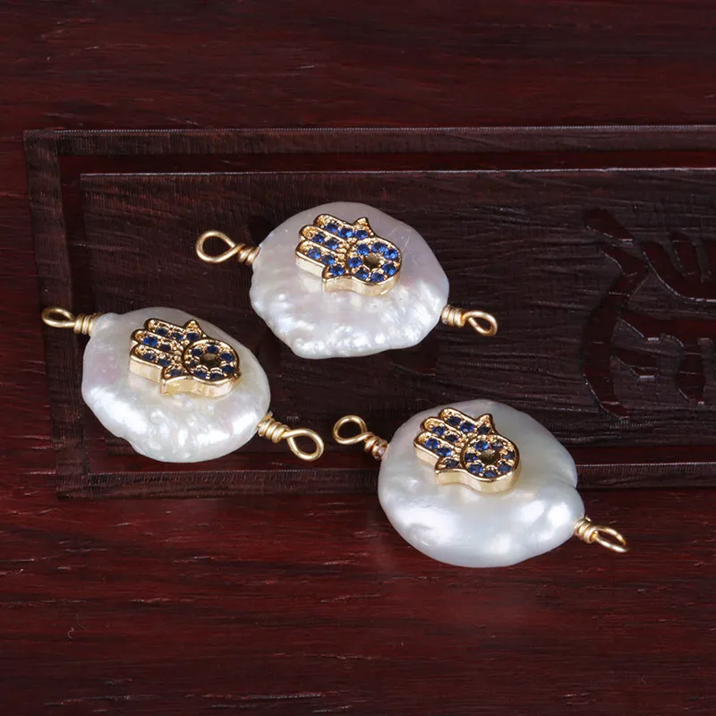 Оранжевые вставки из кубиков циркона золото защитный амулет рука Фатимы защита