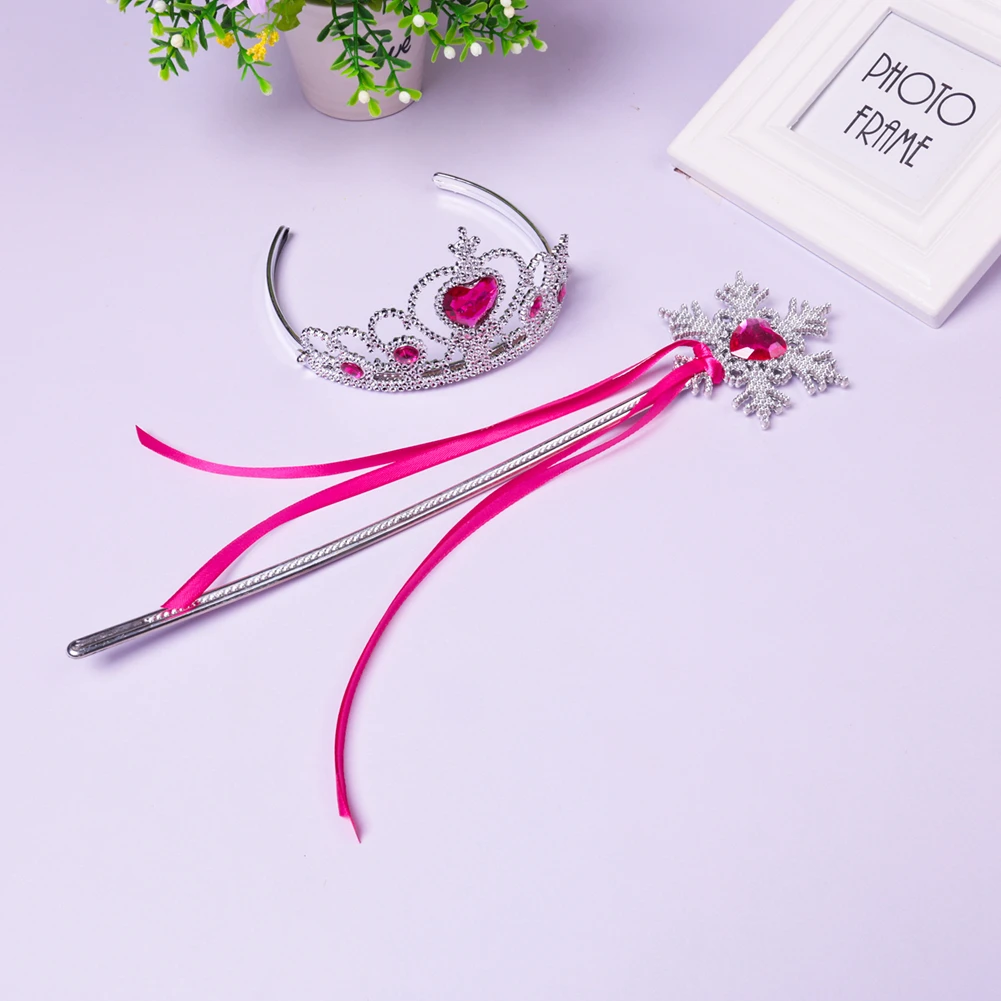 

2021 New Baby Girl Headdress Princess Crown Wand Cosplay Costume Accessory Headdress Multicolor Optional Little Girl Hot Sale