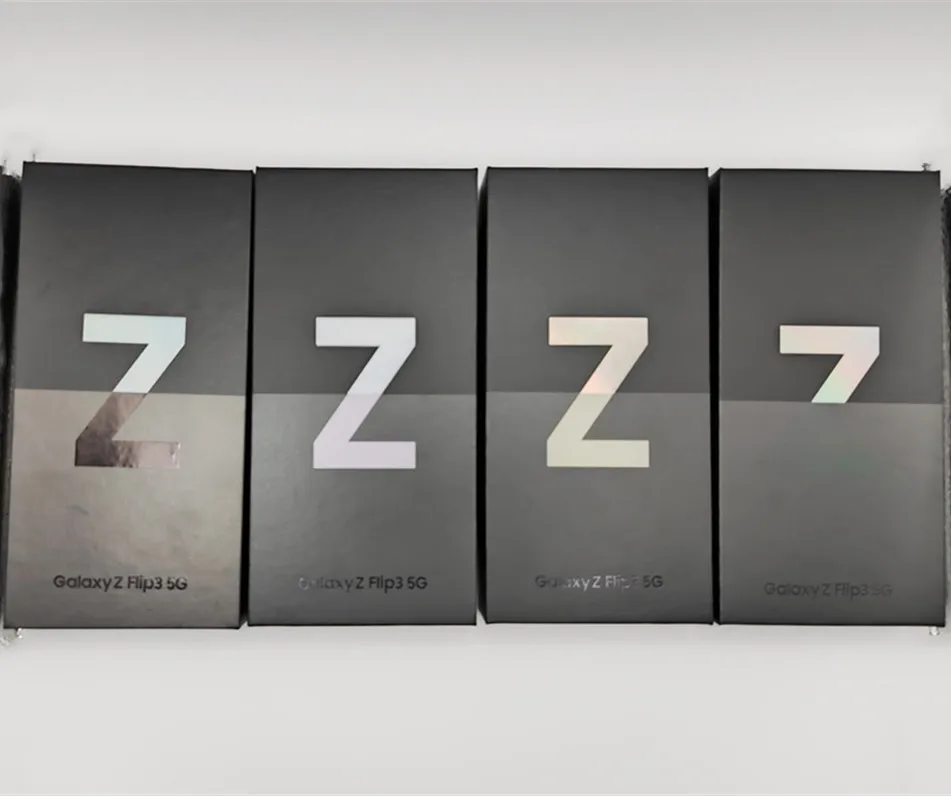 Samsung Galaxy Z Flip3 5G Empty Retail Box  Accessories Packing Flip3 Phones in Black/White/Green/Sliver Phone Box Total New