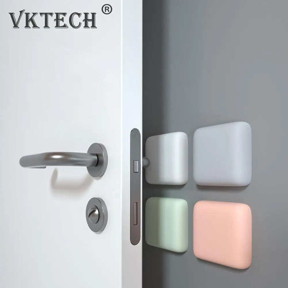 

Punch Free Door Bumper Protector Self Adhesive Fridge Handle Square Pad Stopper Home Wall Protection Buffer