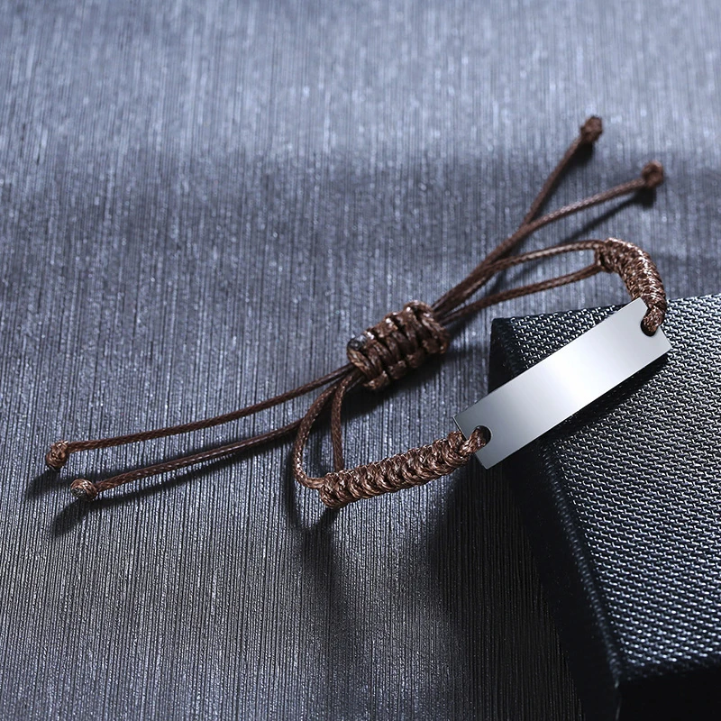 Vnox плетеные браслеты ручной работы для мальчиков детский браслет из нержавеющей