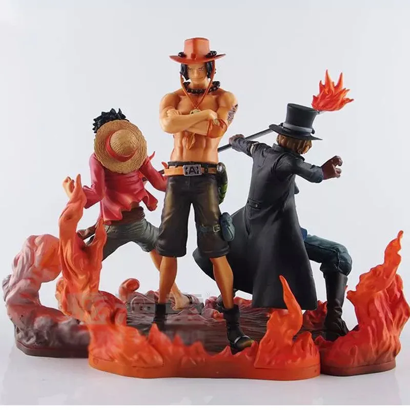 

Аксессуары Аниме Luffy Sabo Portgas.D.Ace, цельная кукла из ПВХ, Коллекционная модель, детская игрушка, рождественский подарок