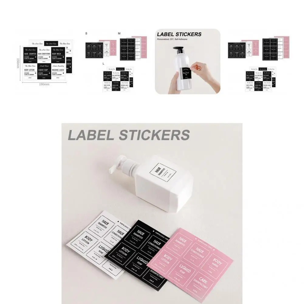 

Easy to Stick 1 Set Special Shower Dispenser Bottles Sticker Convenient Dispenser Bottles Sticker Waterproof for Kitchen