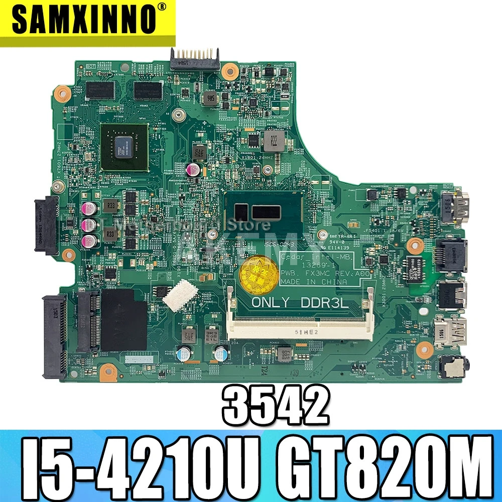 

AKemy 13269-1 For DELL inspiron 3542 DELL 3542 3442 5749 motherboard 13269-1 PWB FX3MC REV A00 motherboard I5-4210U GT820/840M