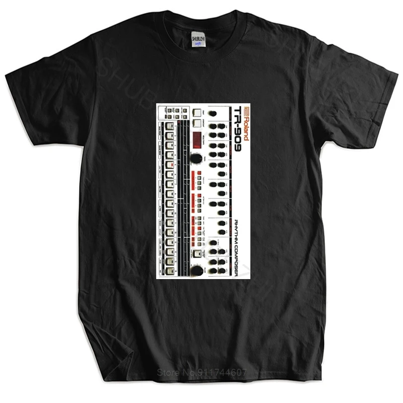 Мужская винтажная хлопковая Футболка Roland 909 с машинкой для барабана 7 рубашек