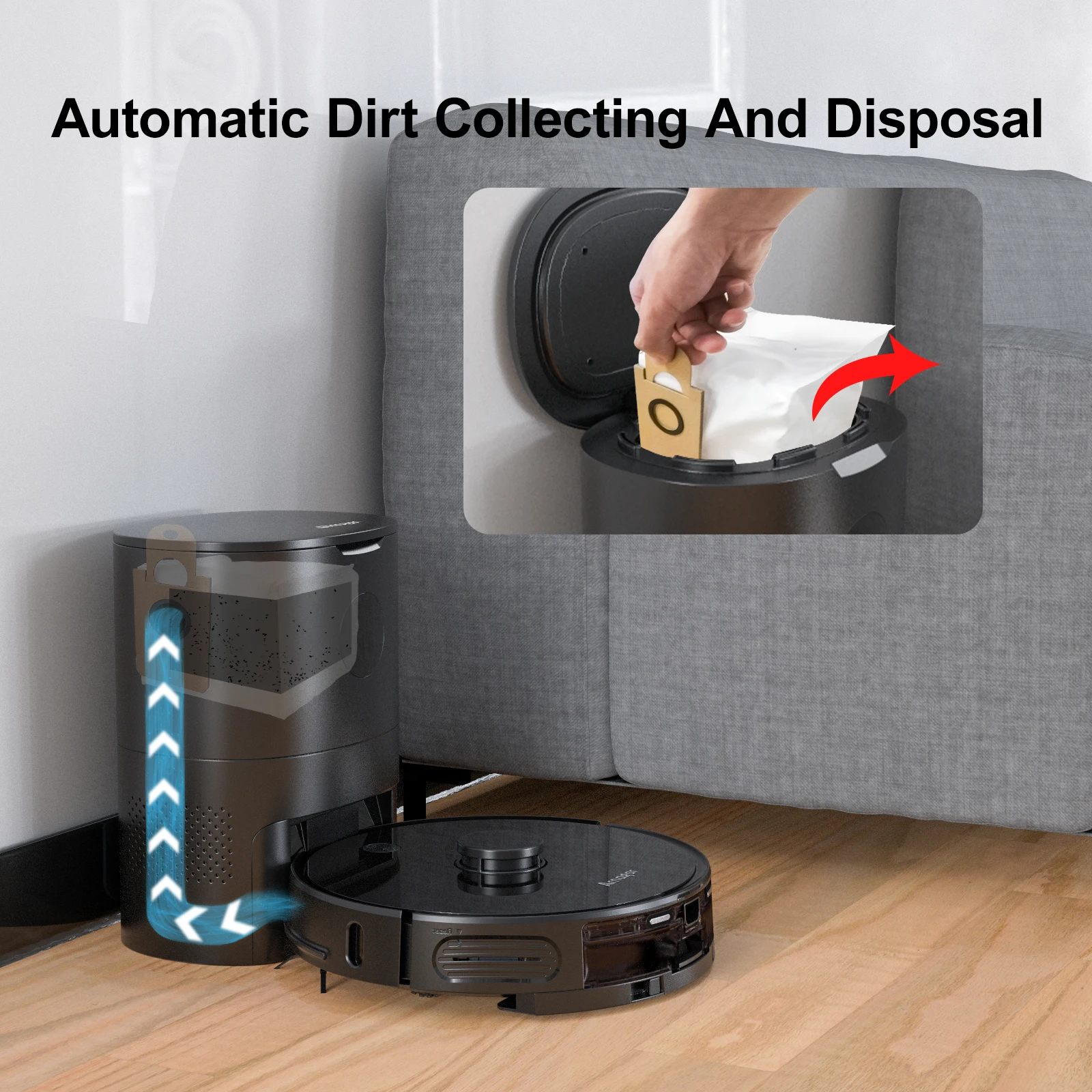 Vacuum Cleaner Mop Robot LDS Navigation Smart Dust Collection Auto Charge APP Control Google Assistant Alexa For Floor Carpet | Бытовая