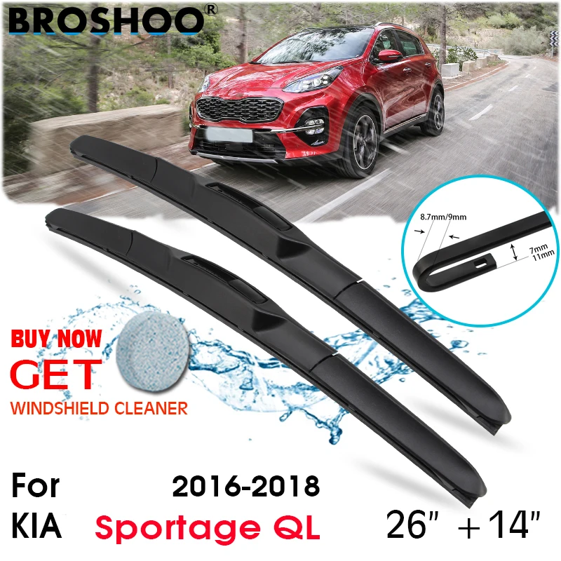 

Автомобильный стеклоочиститель лобовое стекло стеклоочистители J крюк авто аксессуары для KIA Sportage QL 26 "+ 14" 2016-2018