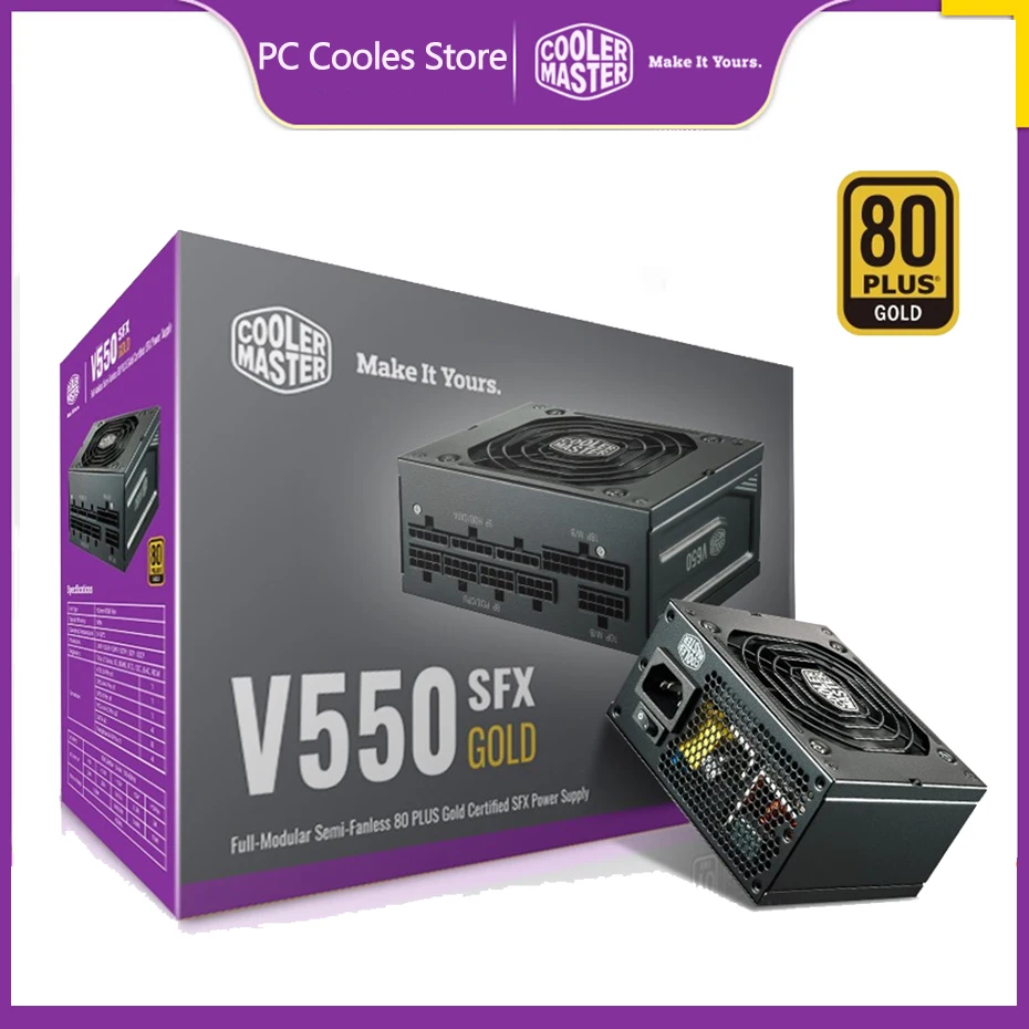

Cooler Master V550 V650 SFX GOLD 80PLUS Power Supply 850W Full Module 550W 650W PC ATX PSU