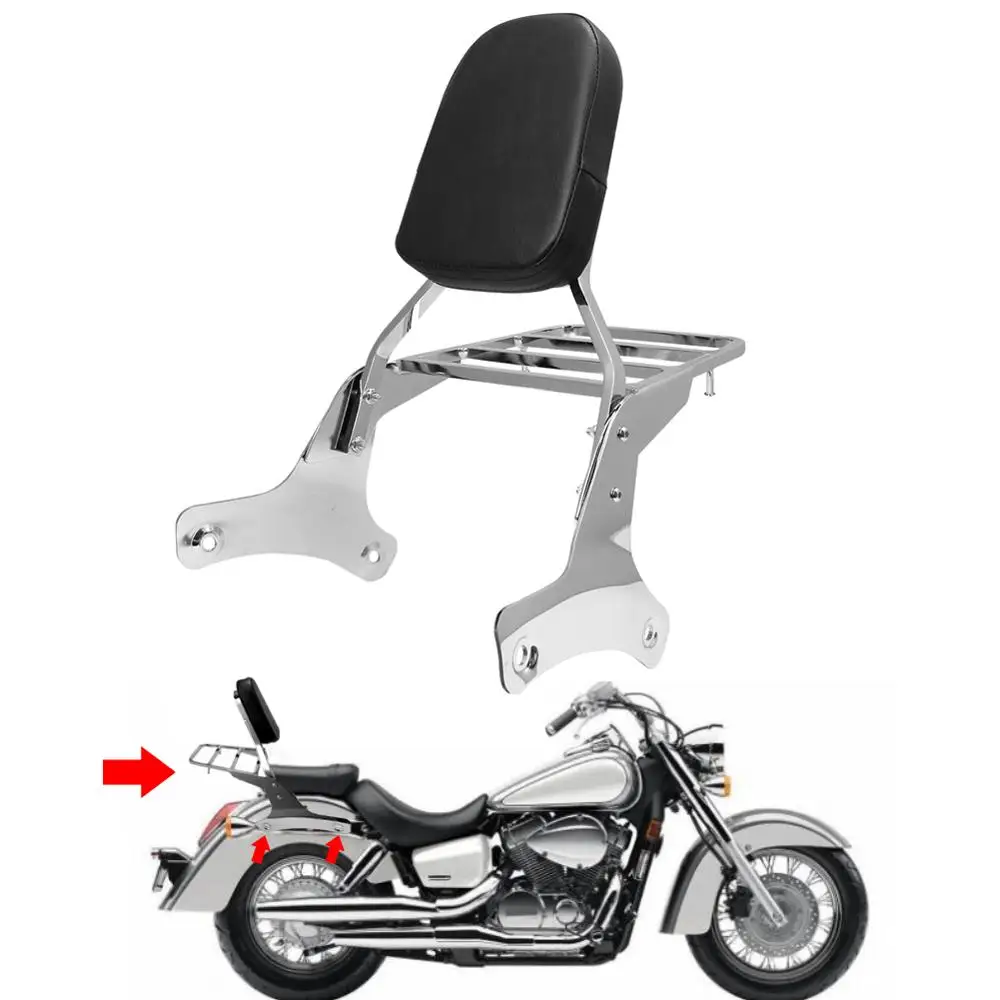 Задняя часть мотоцикла Sissy Bar с багажной рейкой для Honda Shadow VT750 VT400 97-03 | Автомобили и