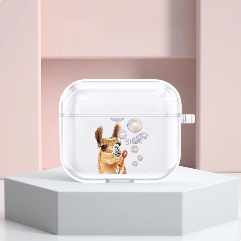 

Защитный чехол для наушников Airpods Pro 2/1 с милой ламой альпакой