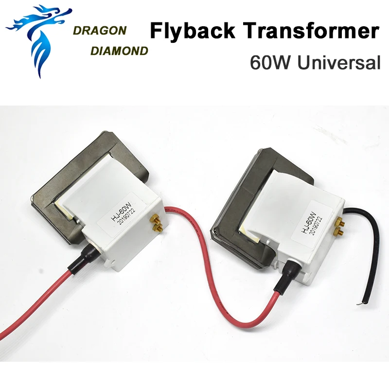 2 шт./лот Двойной лазерный трансформатор высокого напряжения Flyback Катушка зажигания для 60 Вт CO2 Запчасти для лазерного питания