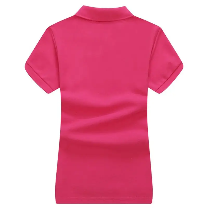 Женские футболки-поло с коротким рукавом из 2020 хлопка повседневные 100% облегающие