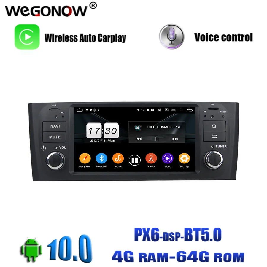 Автомобильный DVD плеер PX6 IPS DSP Android 10 0 8 ядер 4 Гб ОЗУ 64 ПЗУ GPS навигация карта RDS