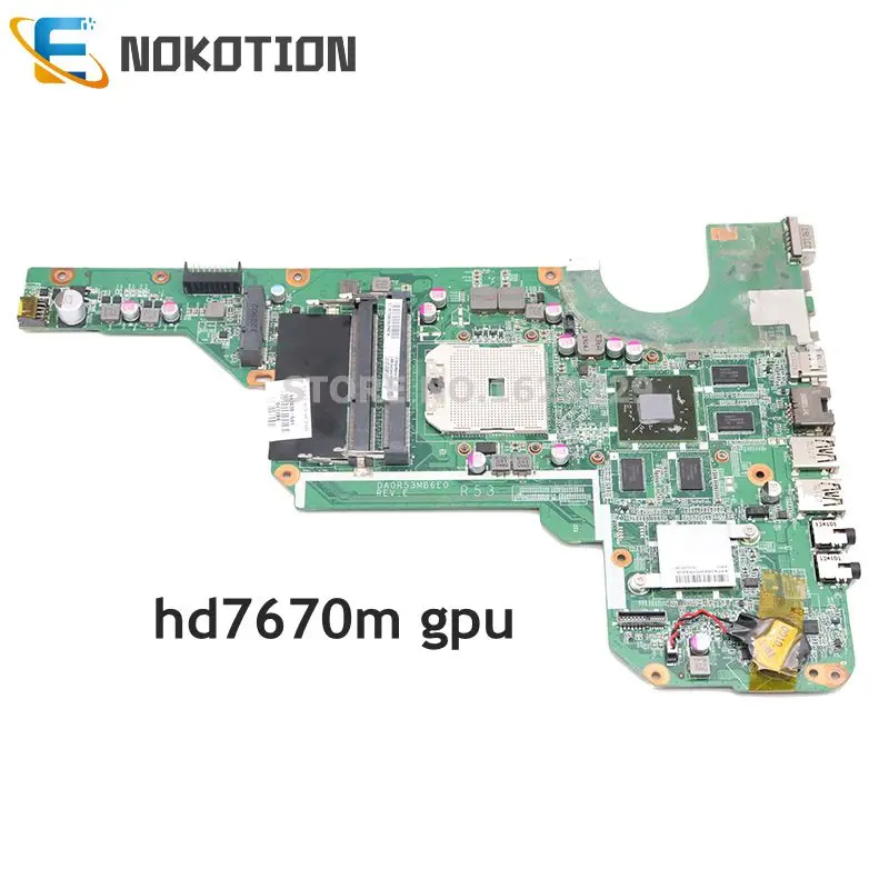 

NOKOTION 683030-501 683031-001 Laptop Motherboard for HP G6 G4 G7 G6-2000 G4-2000 G7-2000 DA0R53MB6E0 DA0R53MB6E1 HD7670