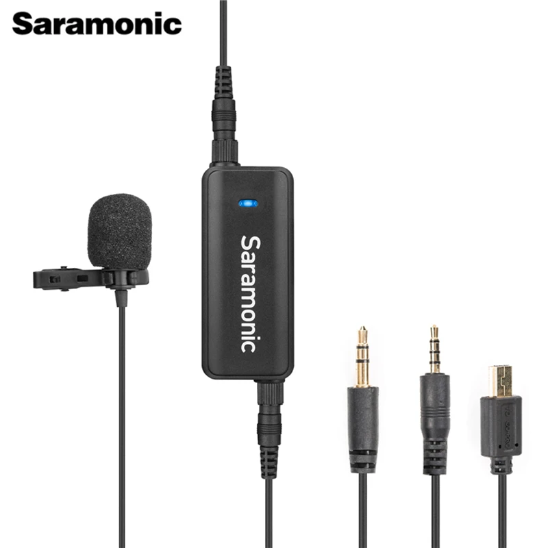 Saramonic 2-канальный аудио Миксер с петличный микрофон комплект для Canon Nikon DSLR камеры
