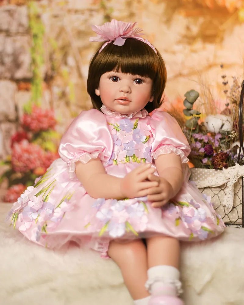60 см Силиконовая Кукла Reborn игрушки виниловая принцесса малыши живы Bebe девочки