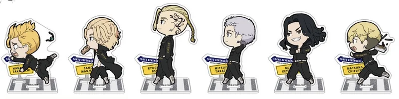 

Anime Tokyo Revengers Sano Manjirou Hanagaki Takemichi Double plug Acrylic Stand Figure Model Plate Display Table Toys Q Version