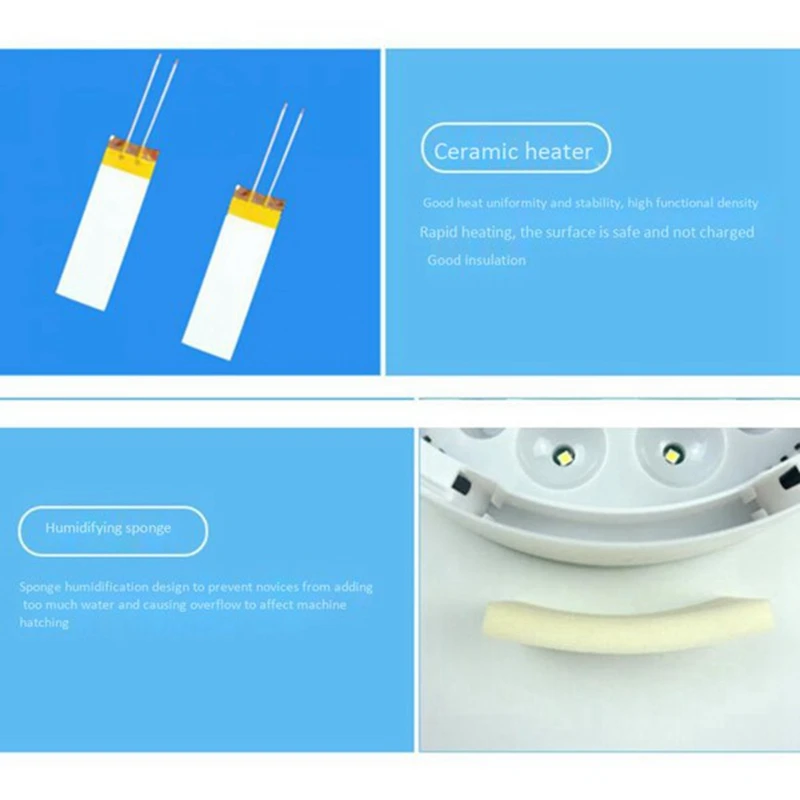 

9 Egg Incubator Farm Hatching Automatic Digital Temperature Humidity Control Brooder Poultry Quail Chicken Duck